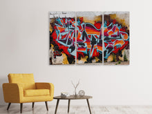 Laden Sie das Bild in den Galerie-Viewer, Leinwandbild 3-teilig New York Graffiti
