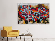 Laden Sie das Bild in den Galerie-Viewer, Leinwandbild 3-teilig New York Graffiti