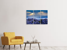 Laden Sie das Bild in den Galerie-Viewer, Leinwandbild 3-teilig Der Lavendel und das Meer
