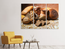 Laden Sie das Bild in den Galerie-Viewer, Leinwandbild 3-teilig Frühstücksbrote