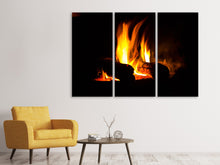 Laden Sie das Bild in den Galerie-Viewer, Leinwandbild 3-teilig Der Kamin