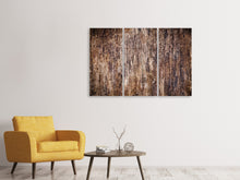 Laden Sie das Bild in den Galerie-Viewer, Leinwandbild 3-teilig Retro-Holz