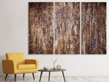 Laden Sie das Bild in den Galerie-Viewer, Leinwandbild 3-teilig Retro-Holz