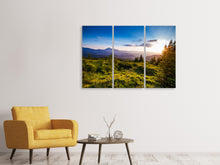 Laden Sie das Bild in den Galerie-Viewer, Leinwandbild 3-teilig Friedliche Landschaft