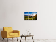 Laden Sie das Bild in den Galerie-Viewer, Leinwandbild 3-teilig Friedliche Landschaft