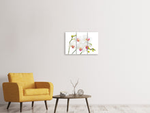 Laden Sie das Bild in den Galerie-Viewer, Leinwandbild 3-teilig Orchideenliebe