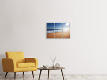 Laden Sie das Bild in den Galerie-Viewer, Leinwandbild 3-teilig Privatstrand