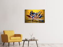 Laden Sie das Bild in den Galerie-Viewer, Leinwandbild 3-teilig Graffiti Art