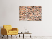 Laden Sie das Bild in den Galerie-Viewer, Leinwandbild 3-teilig Alte Backsteinmauer