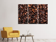 Laden Sie das Bild in den Galerie-Viewer, Leinwandbild 3-teilig Kaffeebohnen in XXL