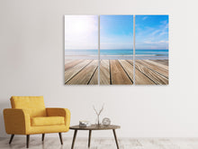 Laden Sie das Bild in den Galerie-Viewer, Leinwandbild 3-teilig Das schöne Strandhaus