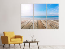 Laden Sie das Bild in den Galerie-Viewer, Leinwandbild 3-teilig Das schöne Strandhaus