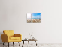 Laden Sie das Bild in den Galerie-Viewer, Leinwandbild 3-teilig Das schöne Strandhaus