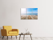 Laden Sie das Bild in den Galerie-Viewer, Leinwandbild 3-teilig Das schöne Strandhaus