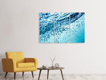 Laden Sie das Bild in den Galerie-Viewer, Leinwandbild 3-teilig Wasser in Bewegung