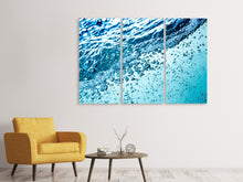Laden Sie das Bild in den Galerie-Viewer, Leinwandbild 3-teilig Wasser in Bewegung