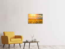 Laden Sie das Bild in den Galerie-Viewer, Leinwandbild 3-teilig Goldenes Licht für Sonnenblumen