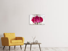Laden Sie das Bild in den Galerie-Viewer, Leinwandbild 3-teilig Die Rosenspiegelung