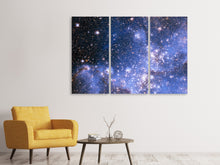 Laden Sie das Bild in den Galerie-Viewer, Leinwandbild 3-teilig Sternenhimmel