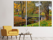 Laden Sie das Bild in den Galerie-Viewer, Leinwandbild 3-teilig Romantischer Park