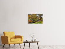 Laden Sie das Bild in den Galerie-Viewer, Leinwandbild 3-teilig Romantischer Park