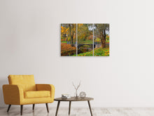 Laden Sie das Bild in den Galerie-Viewer, Leinwandbild 3-teilig Romantischer Park
