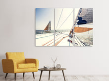 Laden Sie das Bild in den Galerie-Viewer, Leinwandbild 3-teilig Segelyacht