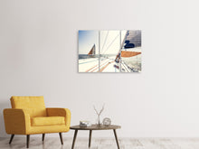 Laden Sie das Bild in den Galerie-Viewer, Leinwandbild 3-teilig Segelyacht