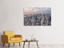 Laden Sie das Bild in den Galerie-Viewer, Leinwandbild 3-teilig Skyline Blick über Manhattan