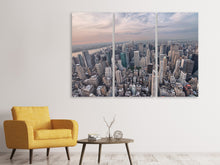 Laden Sie das Bild in den Galerie-Viewer, Leinwandbild 3-teilig Skyline Blick über Manhattan