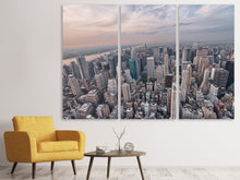 Laden Sie das Bild in den Galerie-Viewer, Leinwandbild 3-teilig Skyline Blick über Manhattan