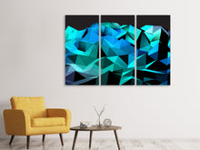 Laden Sie das Bild in den Galerie-Viewer, Leinwandbild 3-teilig 3D-Diamonds