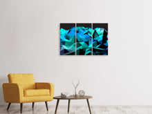 Laden Sie das Bild in den Galerie-Viewer, Leinwandbild 3-teilig 3D-Diamonds