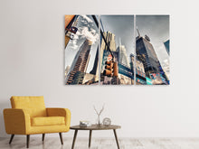 Laden Sie das Bild in den Galerie-Viewer, Leinwandbild 3-teilig Times Square
