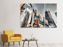 Laden Sie das Bild in den Galerie-Viewer, Leinwandbild 3-teilig Times Square