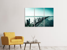 Laden Sie das Bild in den Galerie-Viewer, Leinwandbild 3-teilig Das Wattenmeer