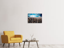 Laden Sie das Bild in den Galerie-Viewer, Leinwandbild 3-teilig Skyline Über den Dächern von Manhattan