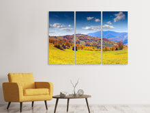 Laden Sie das Bild in den Galerie-Viewer, Leinwandbild 3-teilig Herbstliche Berglandschaft
