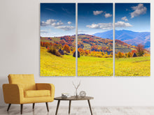 Laden Sie das Bild in den Galerie-Viewer, Leinwandbild 3-teilig Herbstliche Berglandschaft