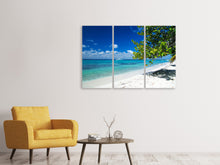 Laden Sie das Bild in den Galerie-Viewer, Leinwandbild 3-teilig Happy Beach