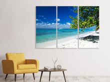 Laden Sie das Bild in den Galerie-Viewer, Leinwandbild 3-teilig Happy Beach