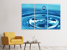 Laden Sie das Bild in den Galerie-Viewer, Leinwandbild 3-teilig Der Wassertropfen