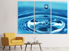 Laden Sie das Bild in den Galerie-Viewer, Leinwandbild 3-teilig Der Wassertropfen