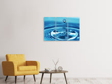 Laden Sie das Bild in den Galerie-Viewer, Leinwandbild 3-teilig Der Wassertropfen