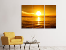 Laden Sie das Bild in den Galerie-Viewer, Leinwandbild 3-teilig Traumhafter Sonnenuntergang