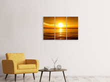 Laden Sie das Bild in den Galerie-Viewer, Leinwandbild 3-teilig Traumhafter Sonnenuntergang