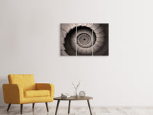 Laden Sie das Bild in den Galerie-Viewer, Leinwandbild 3-teilig Steinwendeltreppe