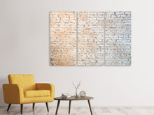 Laden Sie das Bild in den Galerie-Viewer, Leinwandbild 3-teilig Grunge Mauer