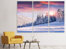 Laden Sie das Bild in den Galerie-Viewer, Leinwandbild 3-teilig Winterlandschaft