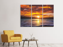 Laden Sie das Bild in den Galerie-Viewer, Leinwandbild 3-teilig Entspannung am Meer
